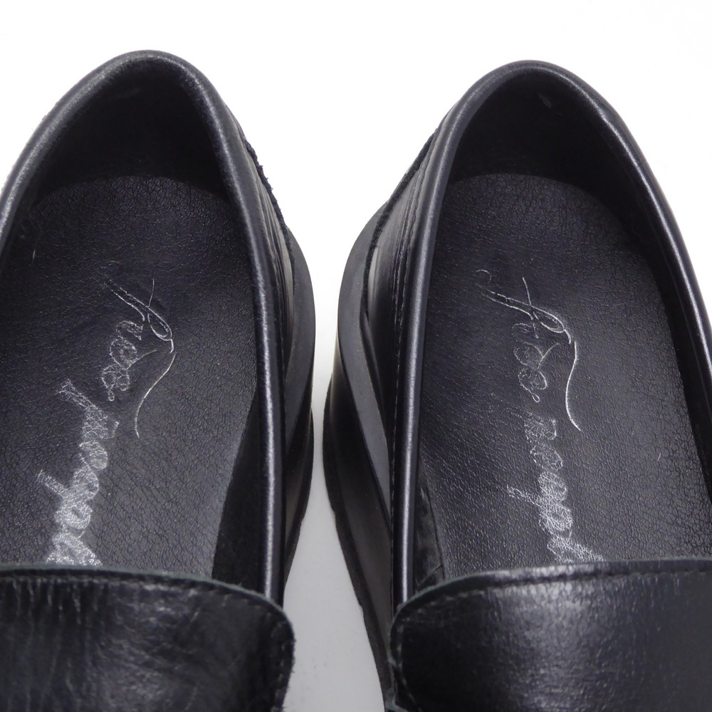 Free People Nico Womens Loafers Black Platform Chunky Wedge Leather Penny 36 - Picture 7 of 9